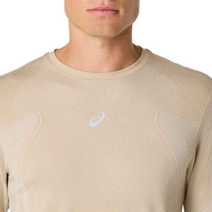 Asics Road Seamless Ls Top Man Cream חולצת ריצה ארוכה לגברים