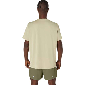 Asics Fujitrail Logo Ss Top Man Khaki חולצת ריצה קצרה לגברים