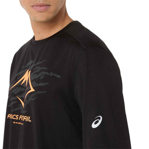 Asics Fujitrail Logo Ls Top Man Performance Black חולצת ריצה ארוכה לגברים