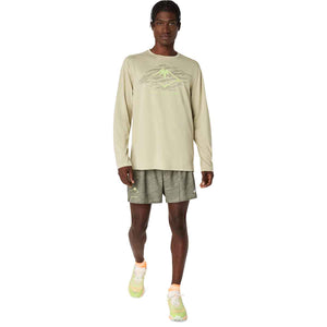Asics Fujitrail Logo Ls Top Man Khaki חולצת ריצה ארוכה לגברים