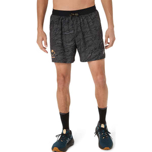 Asics Fujitrail All Over Print 5In Short Men Man Performance Black מכנס ריצה לגברים