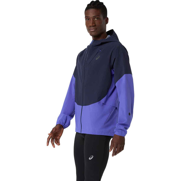 Asics Metarun Legend Jacket Men Midnight Cobalt Burst Illuminate Green ג'קט ריצה לגברים