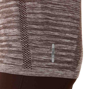 Asics Seamless Ss Top Women Taupe Grey Coffee חולצת ריצה לנשים