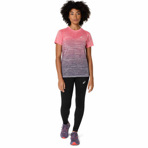 Asics Seamless Ss Top Women Coral Reef Greyish Purple חולצת ריצה לנשים אסיקס
