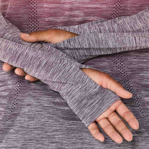 Asics Seamless Ls Top Women Coral Reef Greyish Purple חולצת ריצה לנשים אסיקס