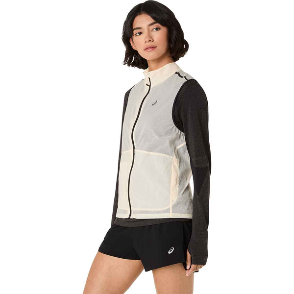 Asics Metarun Packable Gilet Women Cream ג'קט ריצה לנשים