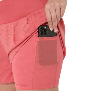 Asics Road 2-N-1 3.5In Short Woman Dark Pink Clay Dark Pink Clay מכנסי ריצה קצרים אסיקס לנשים