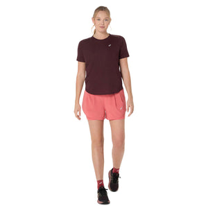 Asics Road 2-N-1 3.5In Short Woman Dark Pink Clay Dark Pink Clay מכנסי ריצה קצרים אסיקס לנשים