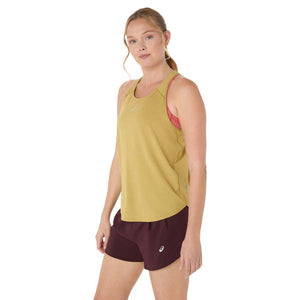 Asics Road Tank Woman Lemongrass גופיית ריצה אסיקס לנשים