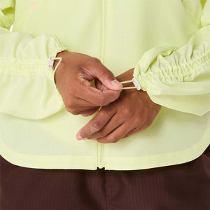 Asics Nagino Run Adjustable Jacket Women Huddle Yellow ג'קט ריצה לנשים