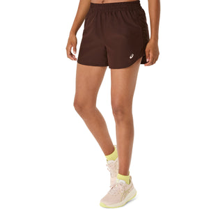 Asics Nagino Run Adjustable 4In Short Women Coffee מכנסי ריצה לנשים