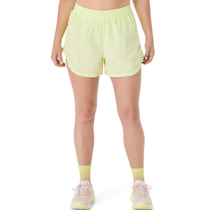 Asics Nagino Run Adjustable 4In Short Women Huddle Yellow מכנסי ריצה לנשים