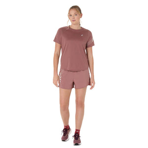 Asics Icon Ss Top Woman Rubble Red חולצת ריצה קצרה אסיקס לנשים