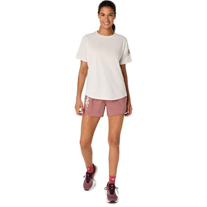 Asics Icon 4In Short Woman Rubble Red מכנסי ריצה לנשים