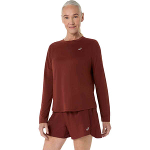Asics Core LS Top Women Singed Red חולצת ריצה ארוכה לנשים