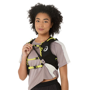 Asics Fujitrail Elite Ss Top Woman Rainstorm Grey Cream חולצת ריצה קצרה אסיקס לנשים