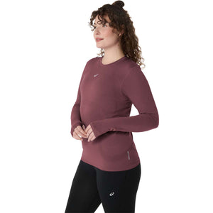 Asics Road Seamless Ls Top Woman Rubble Red חולצת ריצה לנשים