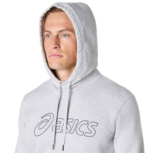 Asics Logo Oth Hoodie Man Light Grey Heather Graphite קפוצ'ון אסיקס לגברים אפור