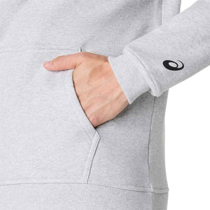 Asics Logo Oth Hoodie Man Light Grey Heather Graphite קפוצ'ון אסיקס לגברים אפור