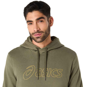 Asics Logo Oth Hoodie Man Mantle Green Lemongrass קפוצ'ון אסיקס לגברים