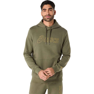 Asics Logo Oth Hoodie Man Mantle Green Lemongrass קפוצ'ון אסיקס לגברים