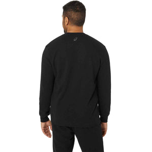 Asics Sweatshirt Performance Black Graphite Grey קפוצ'ון לגברים אסיקס