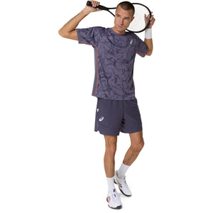 Asics Game Ss Top Men Greyish Purple חולצת טניס לגברים אסיקס