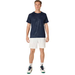 Asics Game All Over Print Ss Top Man Midnight חולצת טניס לגברים