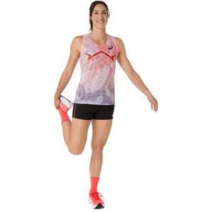Asics Metaspeed Singlet Woman Flash Red גופיית ריצה לנשים מטה ספיד