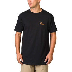 Reef Checker Tee Black חולצת ריף לגברים