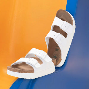 Birkenstock Arizona PAP Flex Platform White כפכפי בירקנשטוק נשים