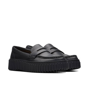 Clarks Torhill Penny Black Leather נעלי קלארקס לנשים