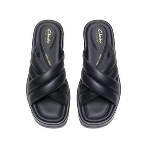 Clarks Alda Glide Black Leather כפכפי קלארקס לנשים