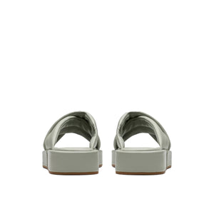 Clarks Alda Glide Light Green Lea כפכפי קלארקס לנשים