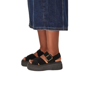 Clarks Evamar Wish Black Sde סנדלי קלארקס לנשים