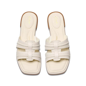 Clarks Ariany Mule Cream Leather Cream כפכפי קלארקס לנשים