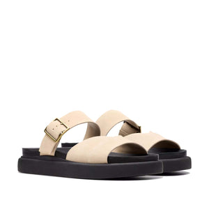 Clarks Aristella Mule Ecru Suede כפכפי קלארקס לנשים