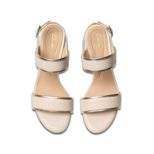 Clarks Ezoria Sling Cream Multi נעלי עקב קלארקס