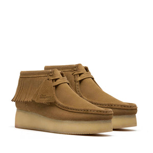 Clarks WBWedge Fringe Light Tan Women מגפי קלארקס לנשים