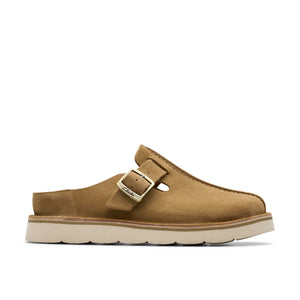 Clarks Solsbury Mule. Dark Sand Suede כפכפי קלארקס לנשים
