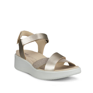 Ecco Flowt Wedge LX W Pure Wh Gold סנדלי אקו לנשים