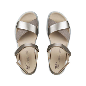 Ecco Flowt Wedge LX W Pure Wh Gold סנדלי אקו לנשים