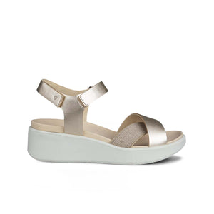 Ecco Flowt Wedge LX W Pure Wh Gold סנדלי אקו לנשים