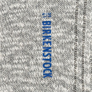 Birkenstock Cotton Slub W Gray White גרבי בירקנשטוק