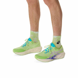 Asics Performance Run Quarter Sock Lime Green גרבי ריצה אסיקס