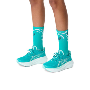 Asics Performance Run Crew Sock Wave Teal גרבי אסיקס יוניסקס