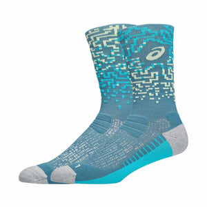 Asics Performance Run Crew Sock Unisex - Foggy Teal Energy Aqua