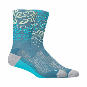 Asics Performance Run Crew Sock Unisex - Foggy Teal Energy Aqua