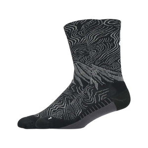 Asics Fujitrail Graphic Crew Sock Unisex - Black Cloud Grey גרבי ריצה אסיקס