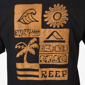 Reef Checker Tee Black חולצת ריף לגברים